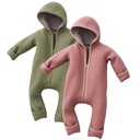 Alavya Home Walkoverall 86/92 Bio-Schurwolle - 2er-Set, Rosa und Khaki