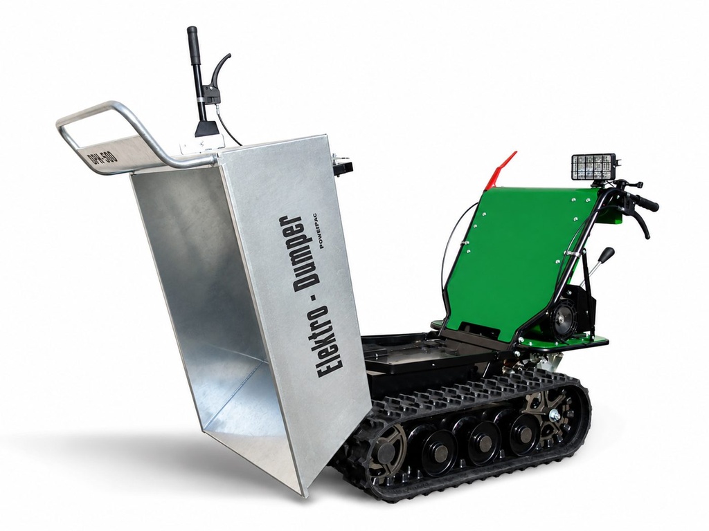 AKKU-Raupen-Dumper Typ RDE500 Schüttmulde silber
