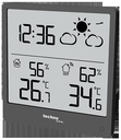 WS9138 Wetterstation mit Außensensor – Innen- & Außentemperatur, Luftfeuchtigkeit, Wettervorhersage, Wettertrend, Min/Max-Speicher, Funkübertragung