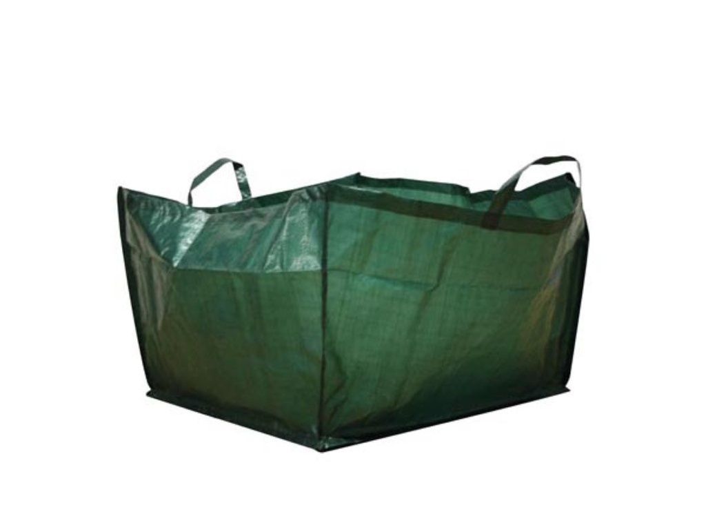 Gartenabfallsack, quadratisch, Polyester, grün, 190 Liter