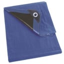 Plane 5 x 5 m, extra starkes Polyester 140 g/m², quadratische Plane mit 20 Ösen und verstärkten Ecken, für den Garten