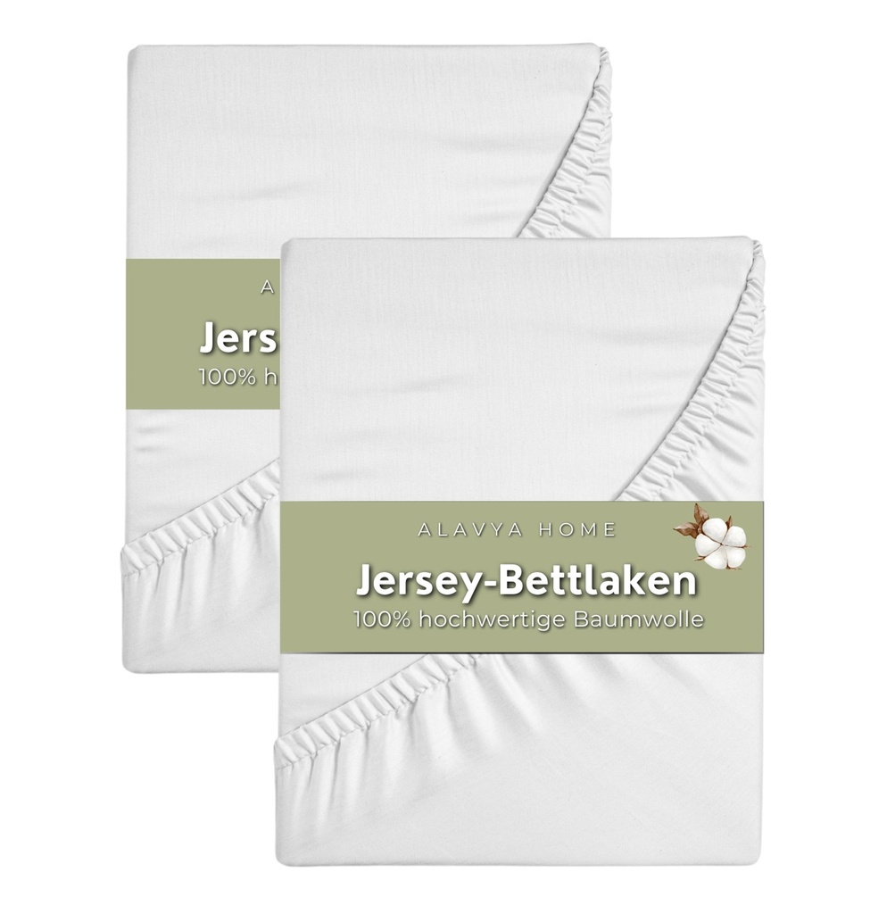 Alavya Home Spannbettlaken 60x120 cm Baumwolle - 2er-Set