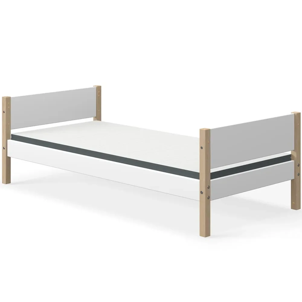 Flexa Nor Einzelbett weiß / Eiche