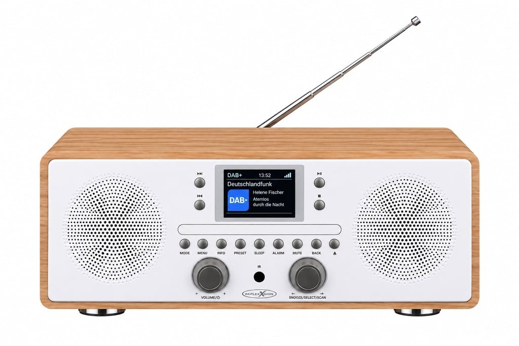 DAB+/DAB/UKW-Radio mit CD-Player und Bluetooth, USB, MP3/CD, AUX-IN