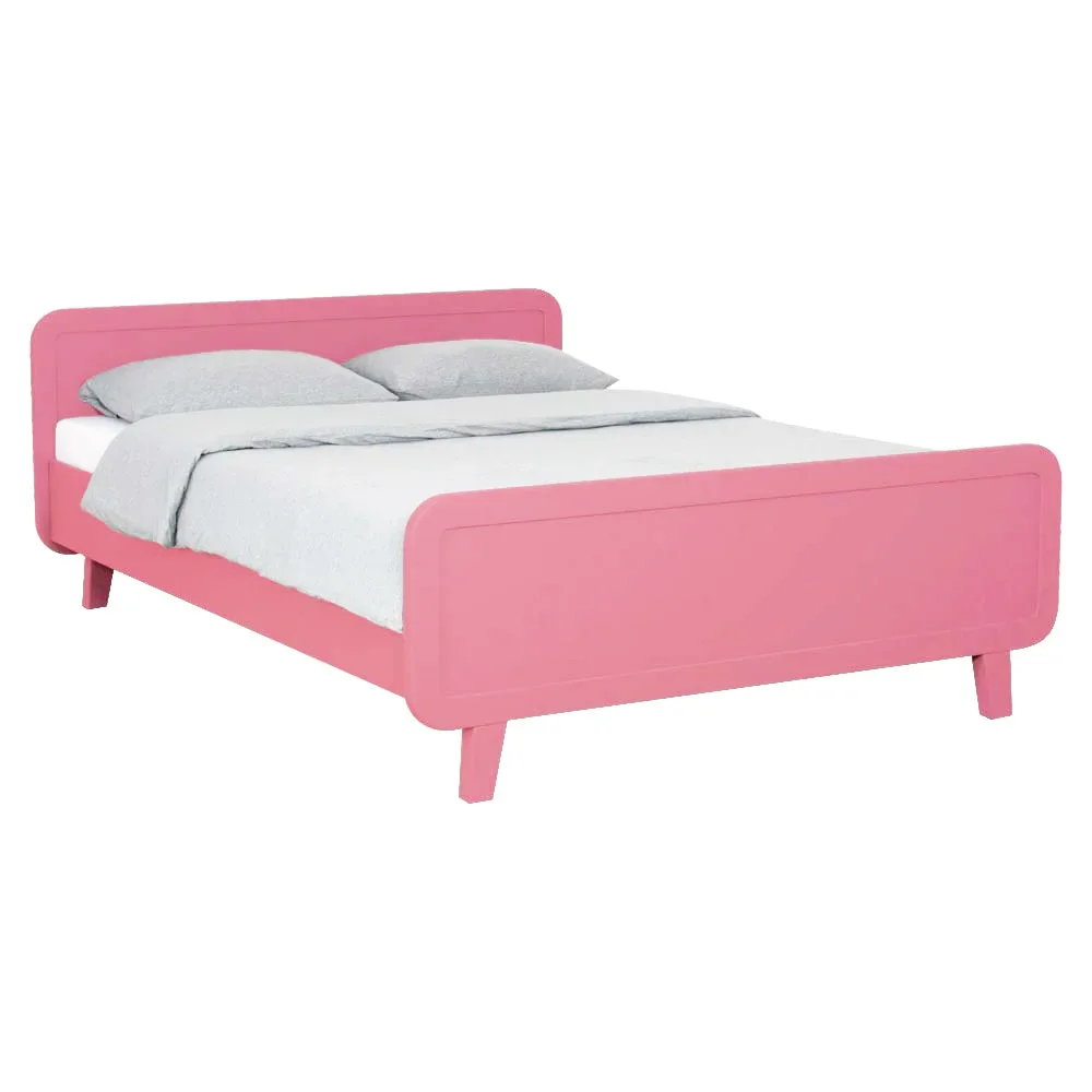 Laurette Kinderbett / Doppelbett "Le Lit Rond" 140 x 200 cm, Farbe: Vieux rose