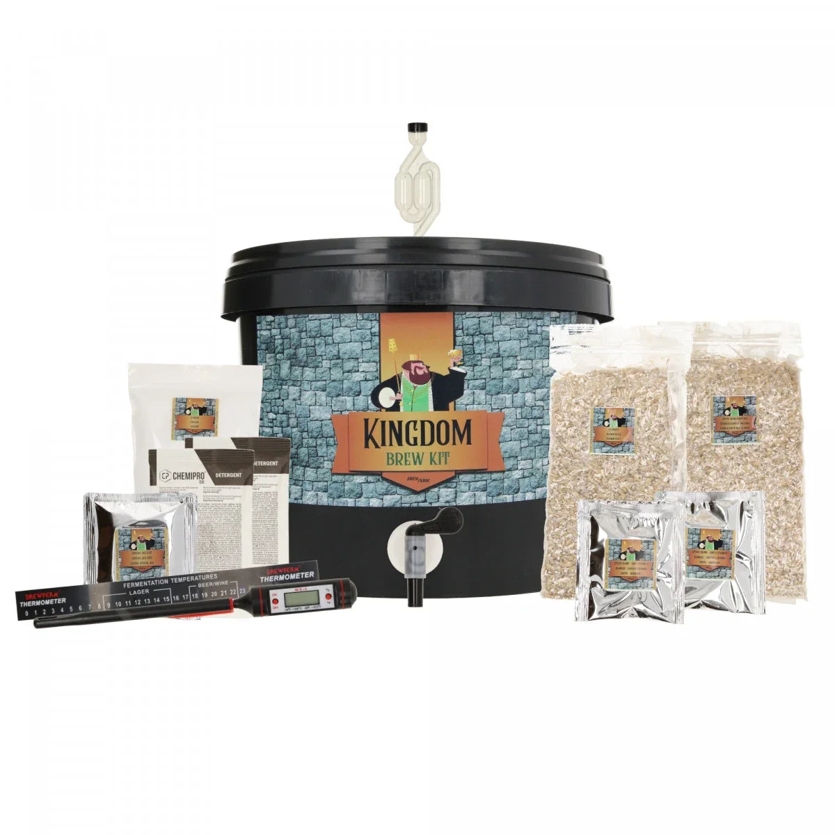 Kingdom Bierbrauset, Brew Kit - Blondes Starkbier, Komplette Malzmischung für 5L Bier