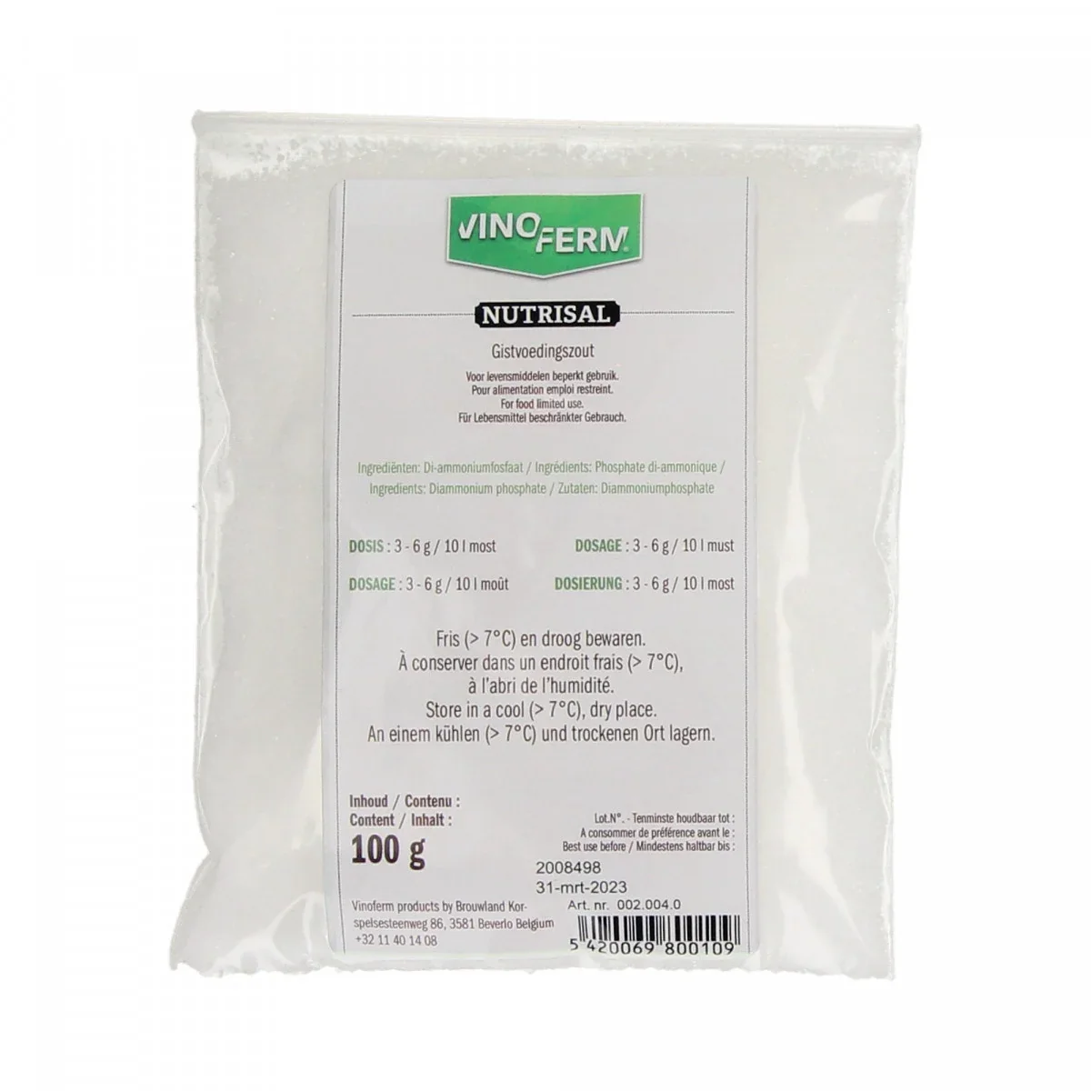 Hefenährsalz - Vinoferm nutrisal 100g