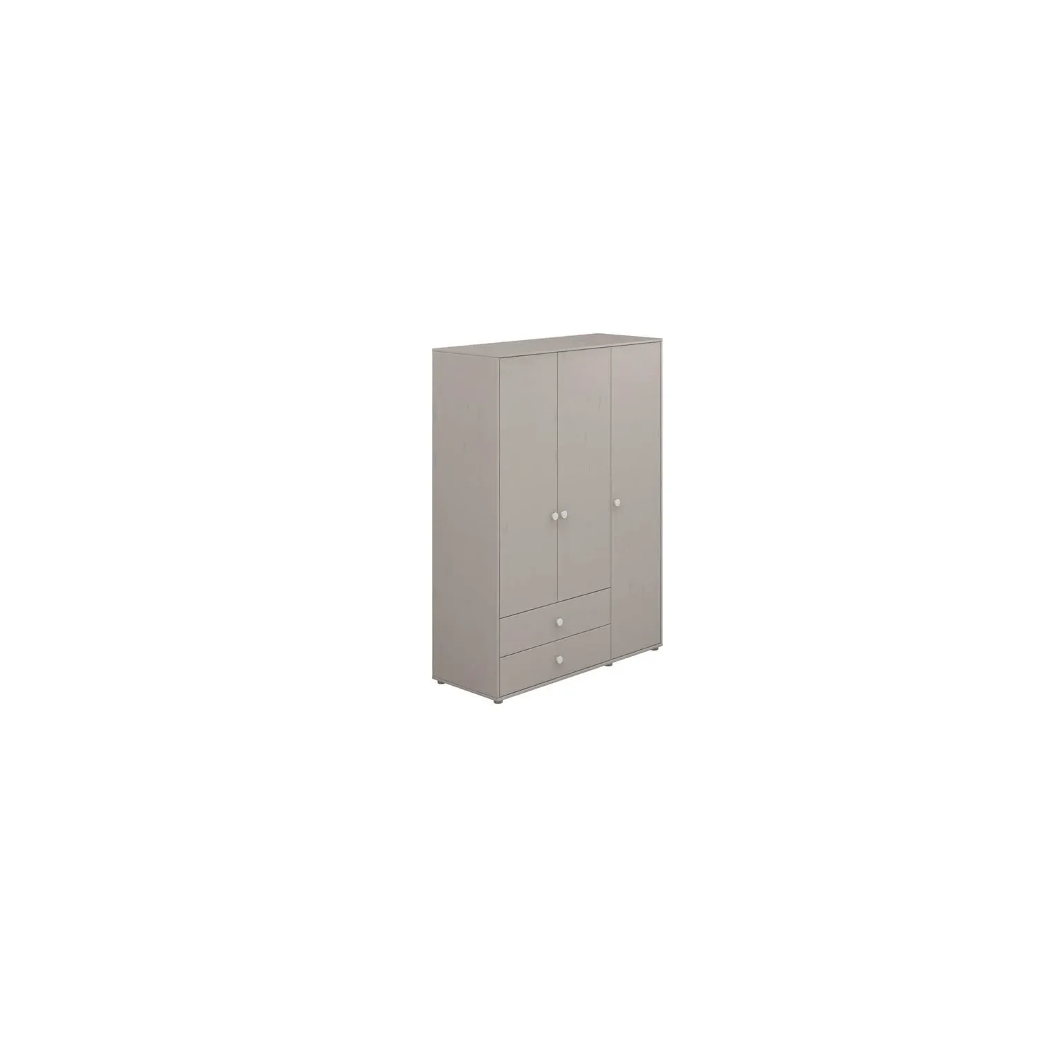 Flexa Kleiderschrank - Classic, 150x202,5 cm, Farbe: Grau gekalkt / Grau gekalkt / Weiß