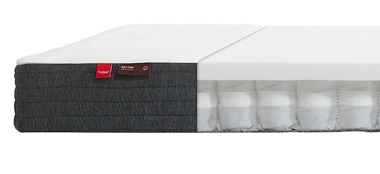Flexa Taschenfederkernmatratze - Sleep, mit Baumwollbezug, Größe: 120 x 200 cm