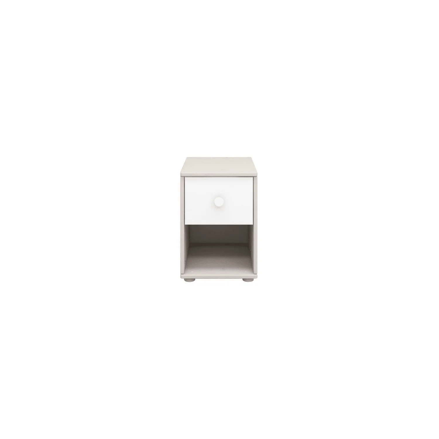 Flexa Kommode - Classic, mit 1 Schublade, 36x51,8 cm, Farbe: Grau gekalkt / Weiß / Weiß