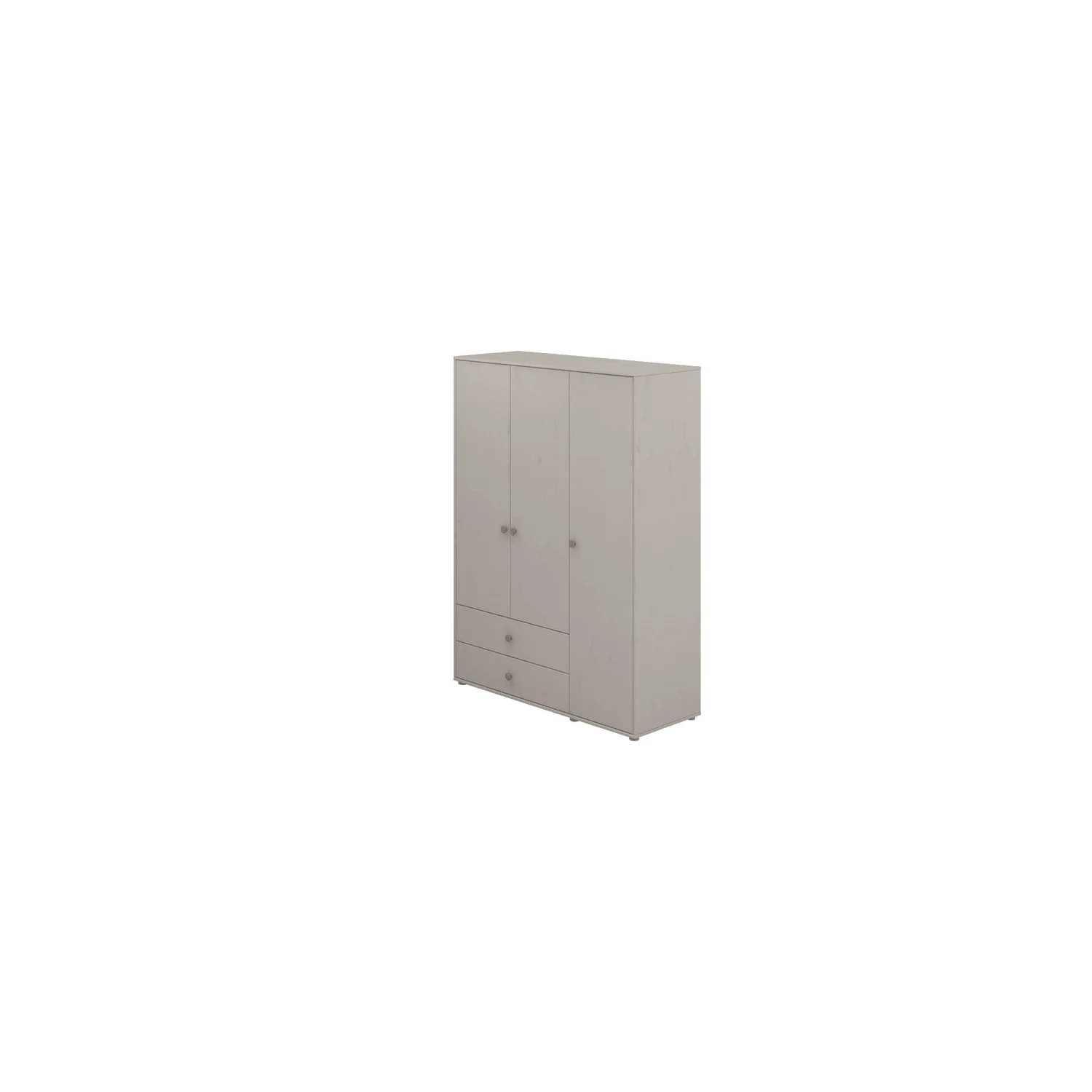 Flexa Kleiderschrank - Classic, 150x202,5 cm, Farbe: Grau gekalkt / Grau gekalkt / Naturgrün