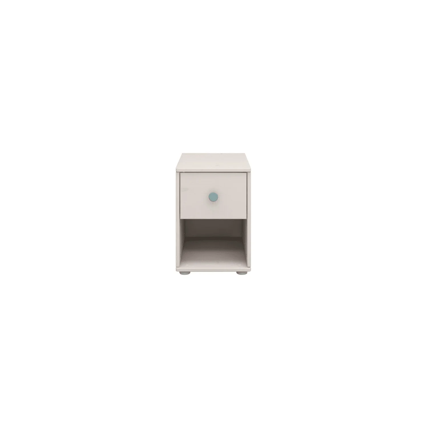 Flexa Kommode - Classic, mit 1 Schublade, 36x51,8 cm, Farbe: Grau gekalkt / Grau gekalkt / Türkis