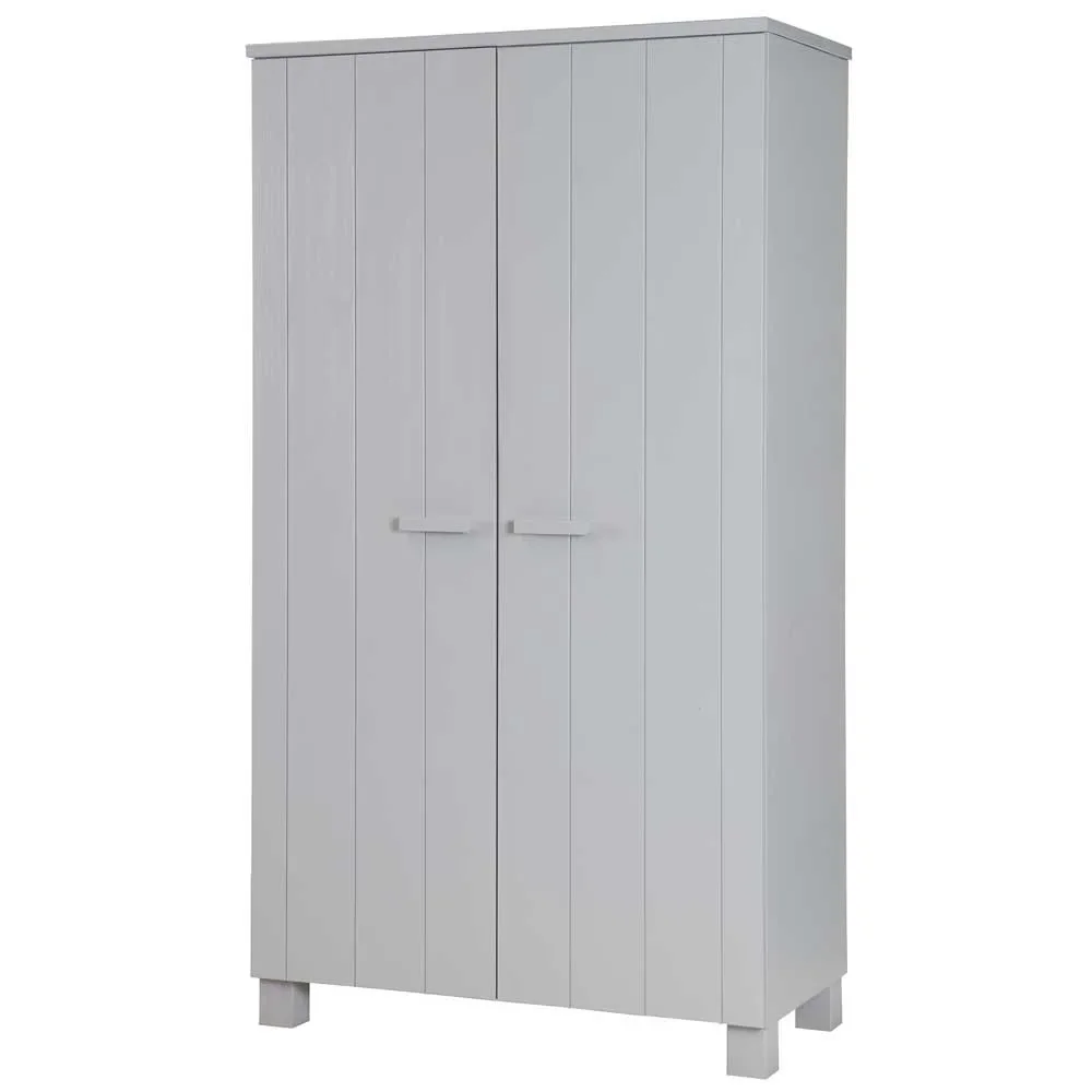 WOOOD - Schrank Dennis, betongrau, matt, 202x111x55 cm