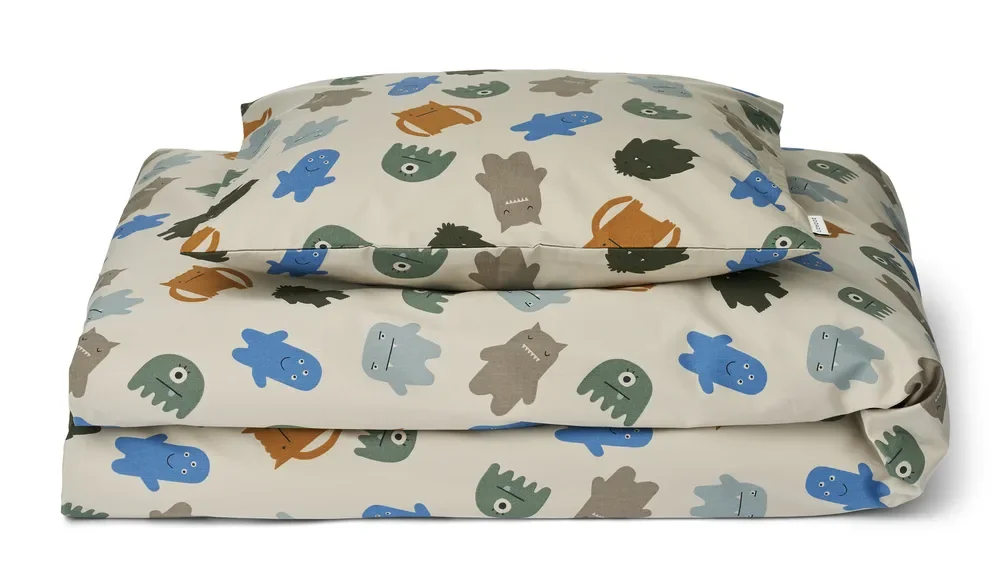 Liewood Bettwäsche, Bettdecken - Ingeborg, Farbe: Monsters blue mix