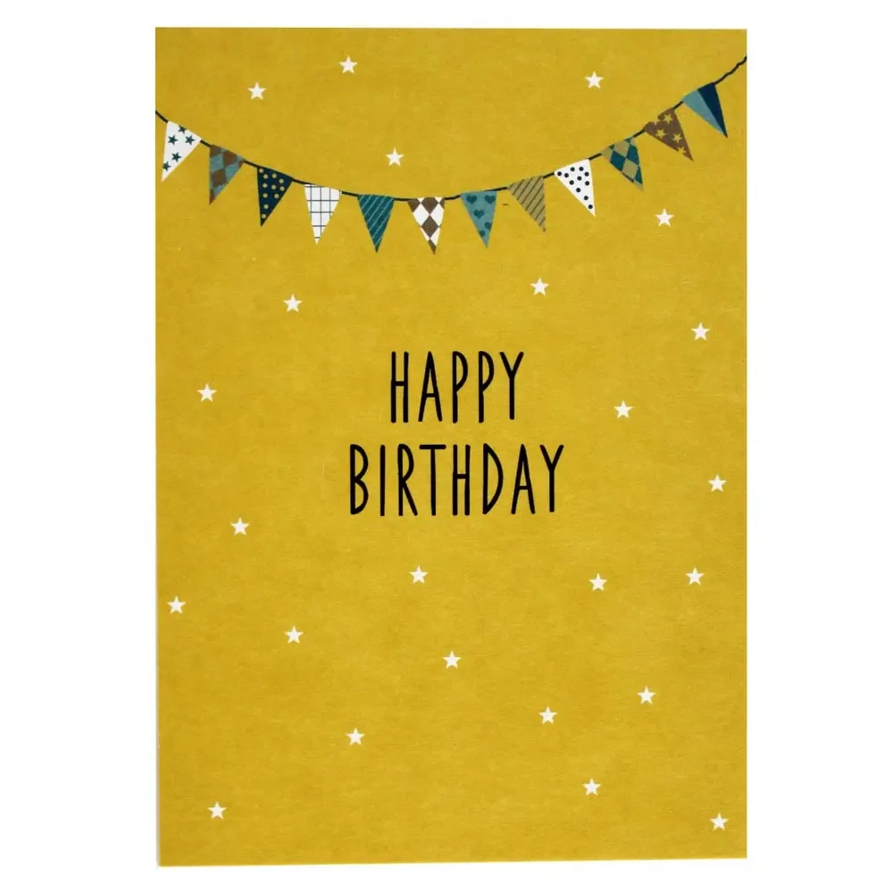 Ava & Yves Postkarte Geburtstag Happy Birthday
