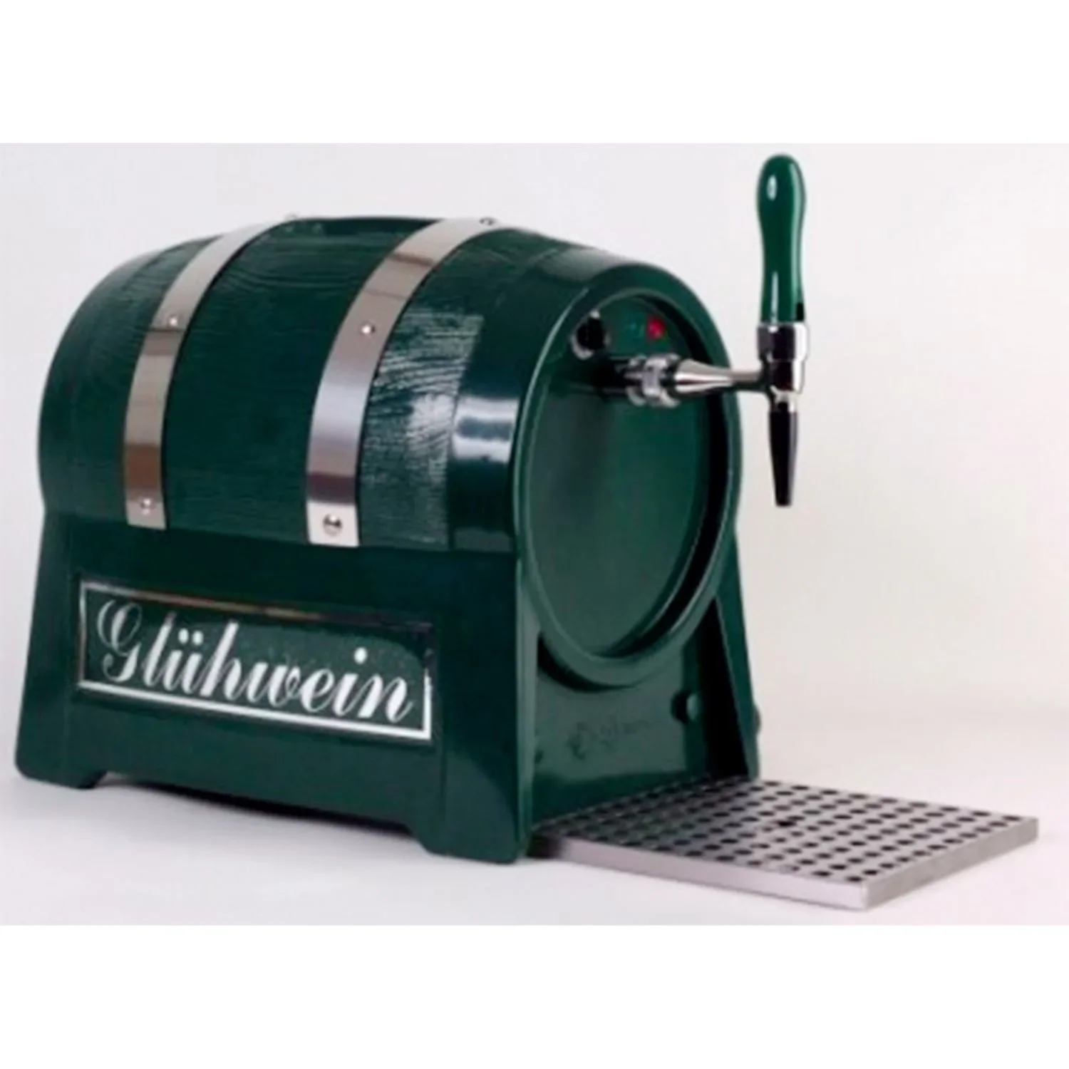 Glühweinzapfanlage, Getränke-Durchlauferhitzer 9kW , Fassform , 1-leitig, mit elektrischer Pumpe , dunkelgrün oder schwarz