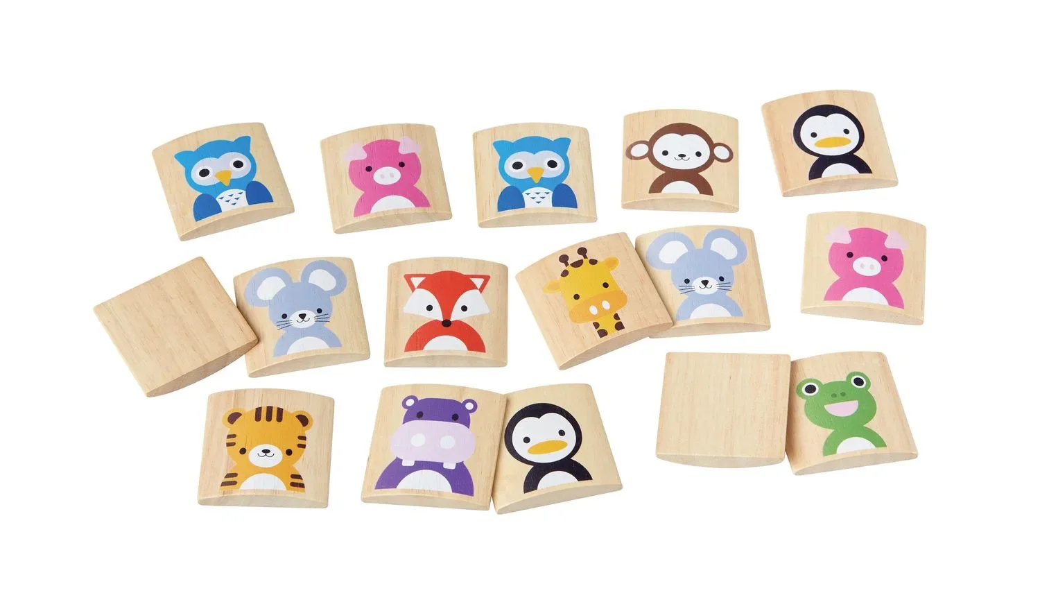 Plan Toys - Gesellschaftsspiel - Tiermemo, Gummibaumholz