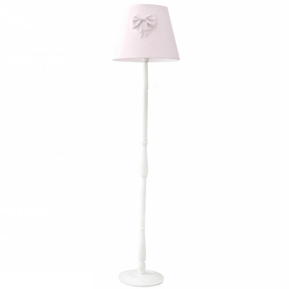Caramella Stehlampe gedrechseltes Bein Schleife rosa