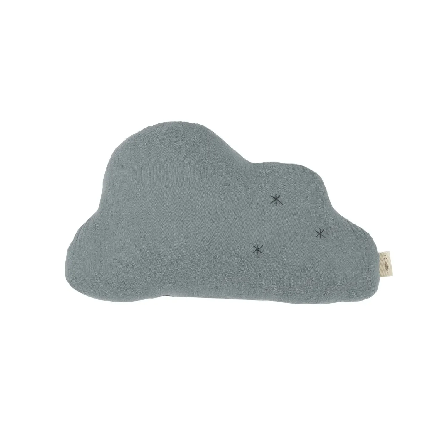 Nobodinoz WABI SABI Wolkenkissen, Babykissen, 37 x 25 cm, Farbe: Azurblau