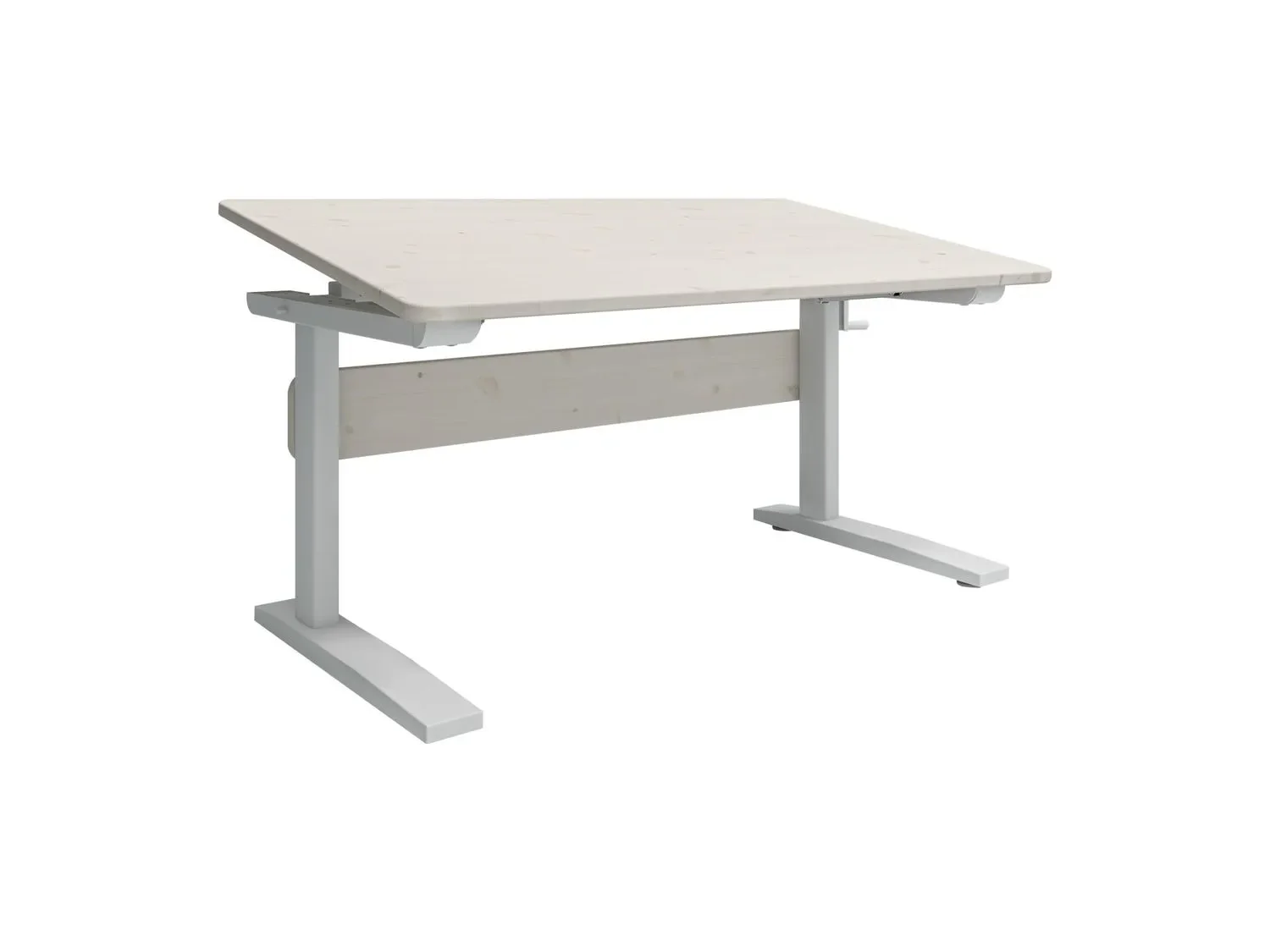 Flexa Schreibtisch - Classic, 54x120 cm, Farbe: Weiß gekalkt/Weiß