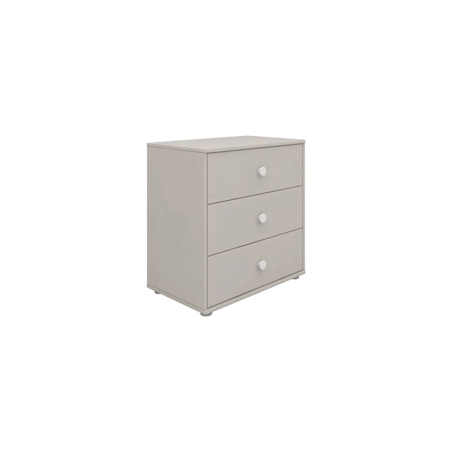 Flexa Kommode - Classic, mit 3 Schublade, 72x74,5 cm, Farbe: Grau gekalkt / Grau gekalkt / Weiß