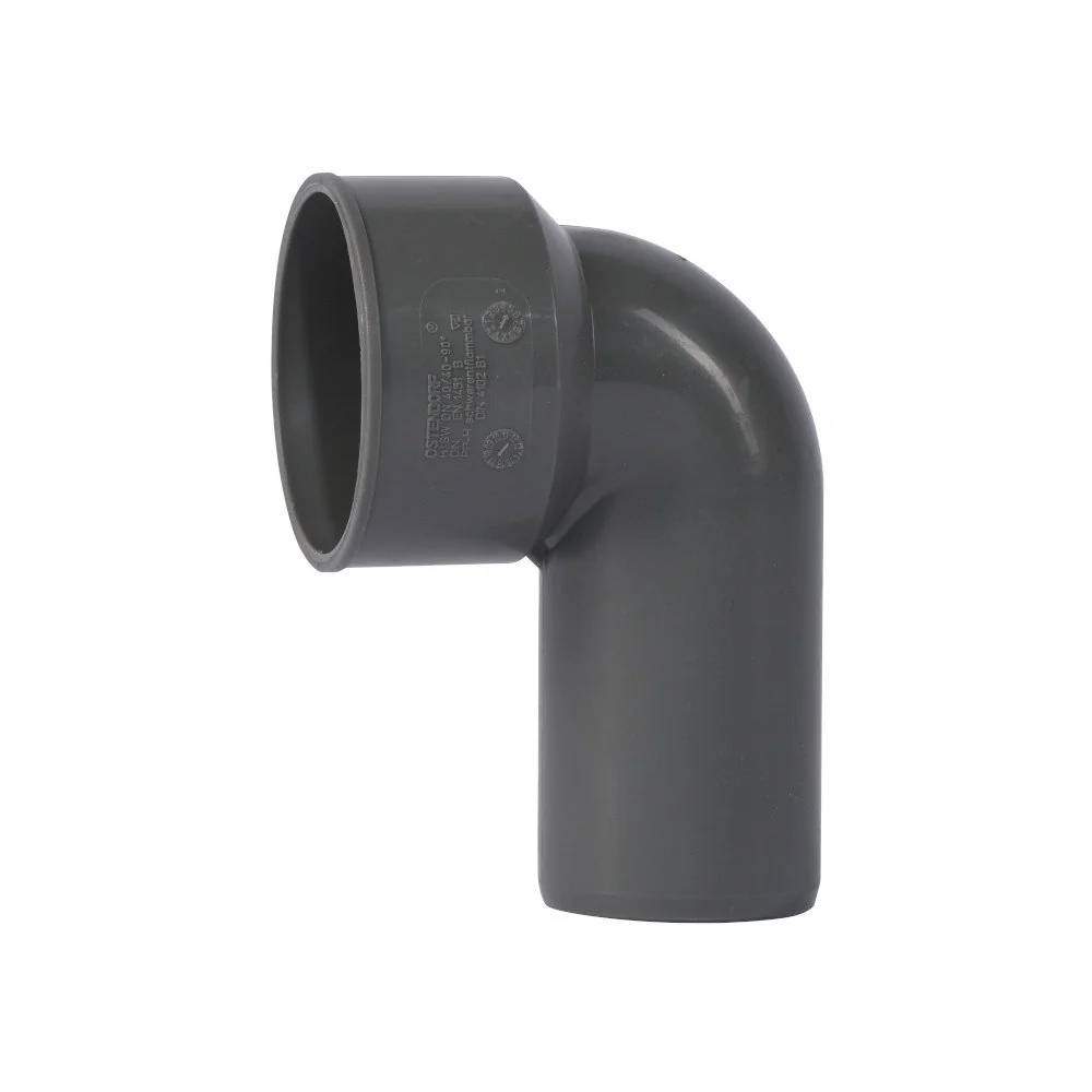 HT Rohr 40, Siphonanschlusswinkel, Abwasserrohr Winkel, DN 40, HT Winkel, Kunststoff