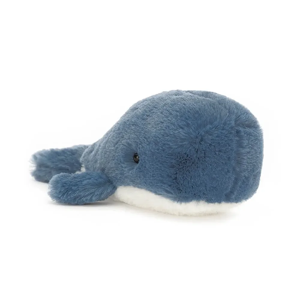 Jellycat Kuscheltier, Plüschtier, Stofftier - Wavelly Whale, Farbe: blau