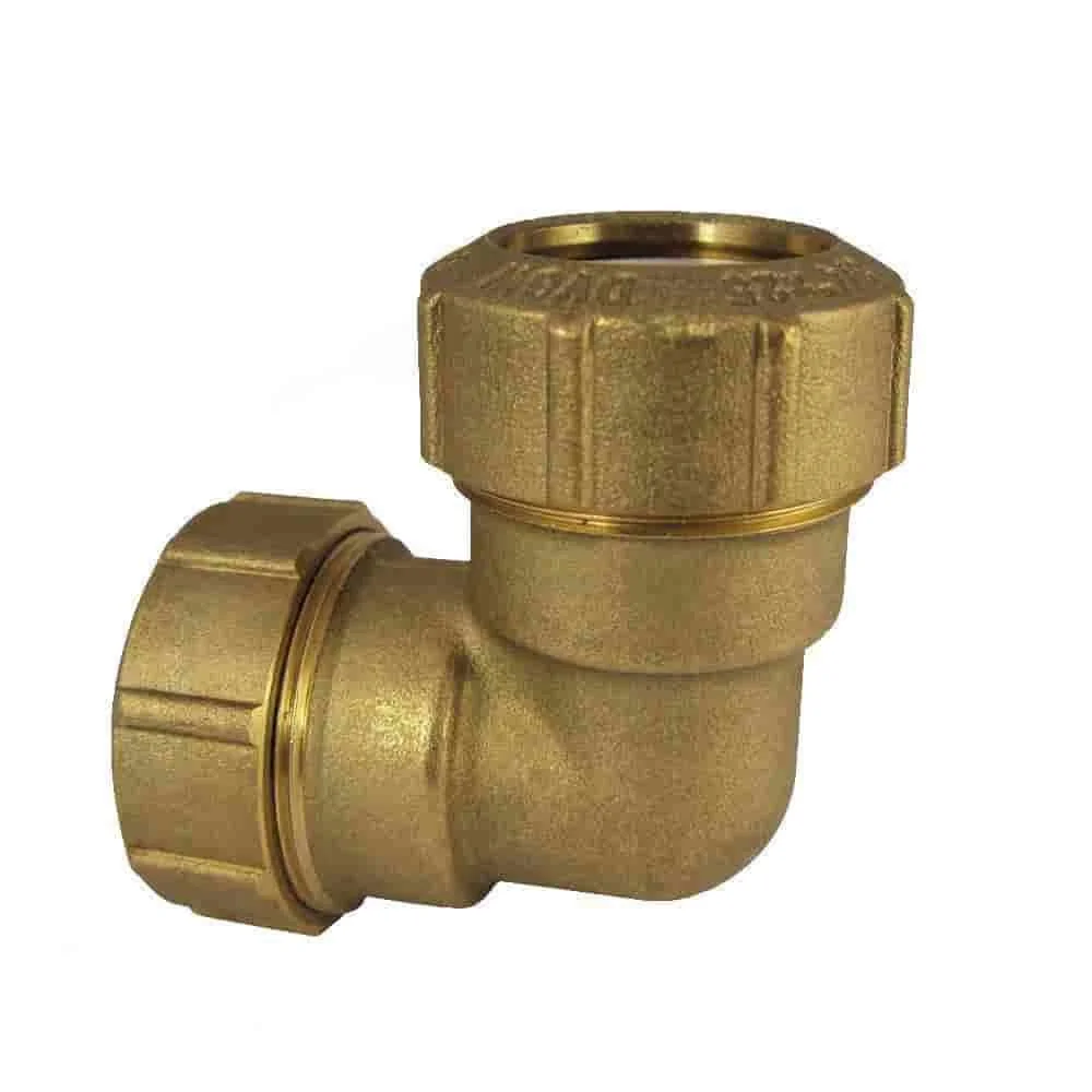PE Rohr Verschraubung Messing, 90° Winkel, 20mm, Trinkwasser