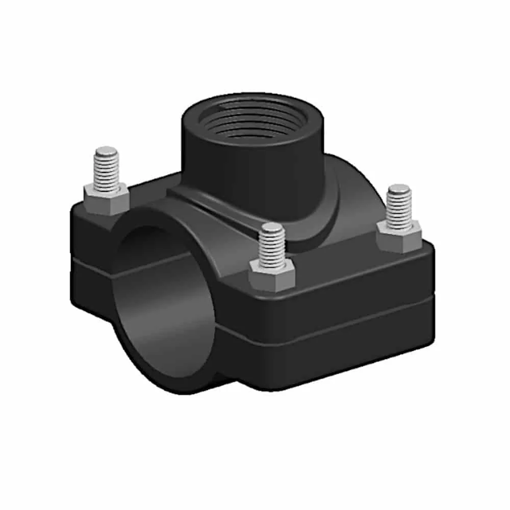 Anbohrschelle 1 Zoll, PP 63mm, Wasserleitung, Bewässerung