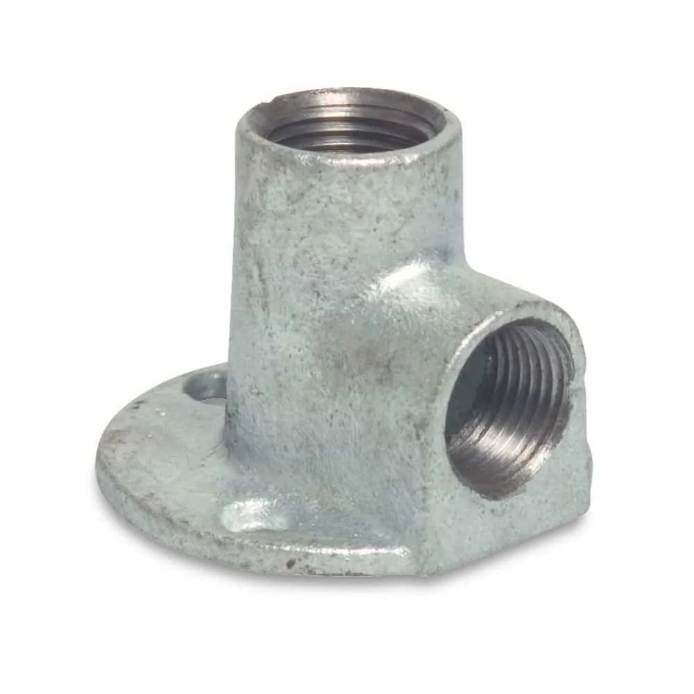 Gewindefitting Temperguss, Wandscheibe 90° 3/4" IG x 3/4" IG