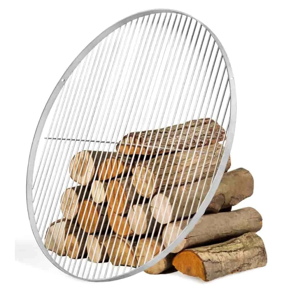 Grillrost Edelstahl 80 cm, Rund, für Grill, Dreibein