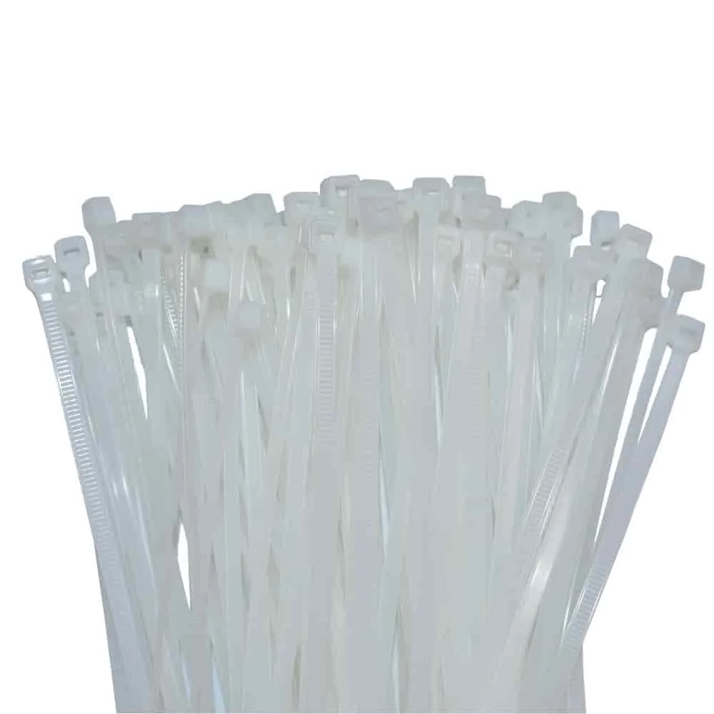 Kabelbinder, 100 Stk 530x7,6mm, natur, weiße Kabelbinder, PA6.6