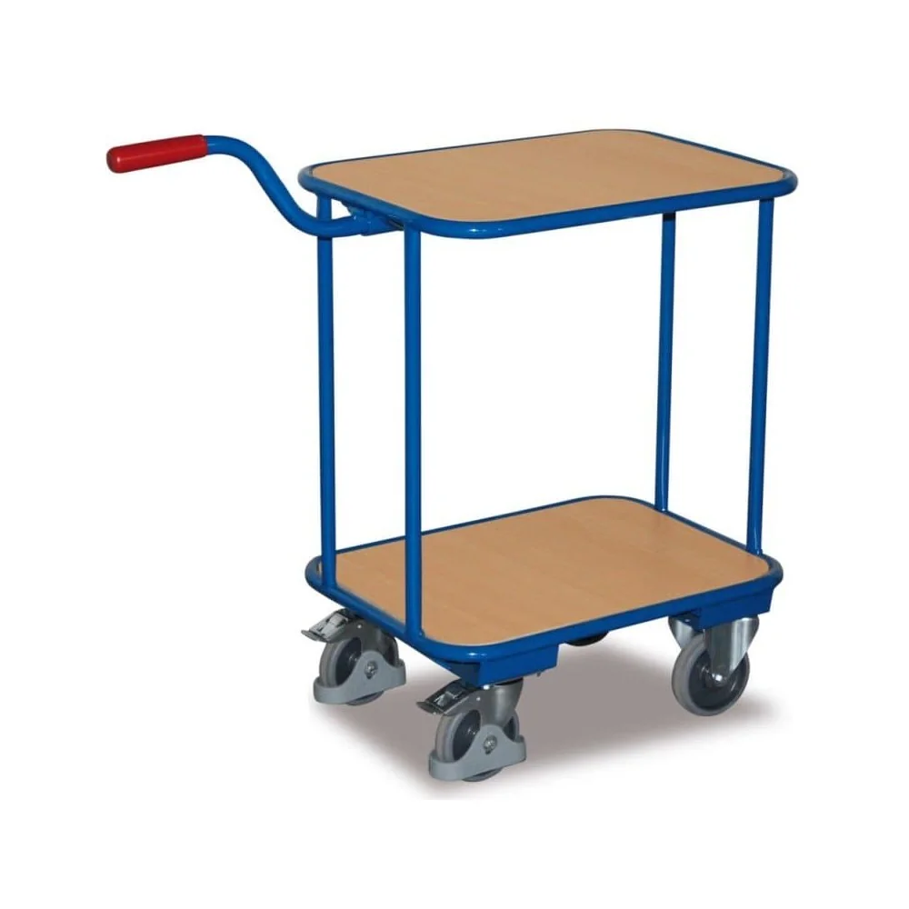 Griffroller, Werkstattwagen, mit 2 Holz Ladeflächen, EasySTOP