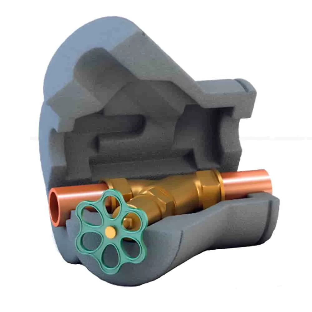 Schrägsitzventil, Ventilisolierung, DN 32