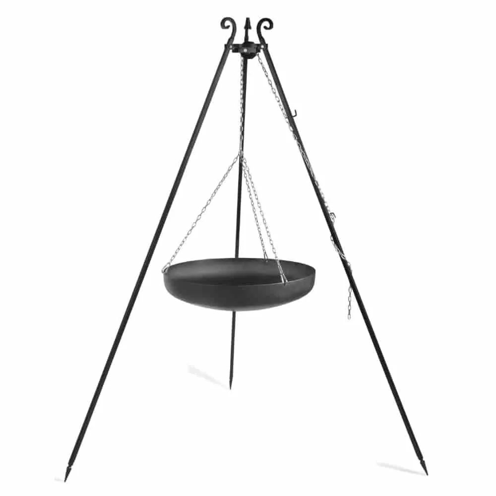 Feuer Wok, Wok Dreibein, 60 cm, Naturstahl, Outdoor Kochset