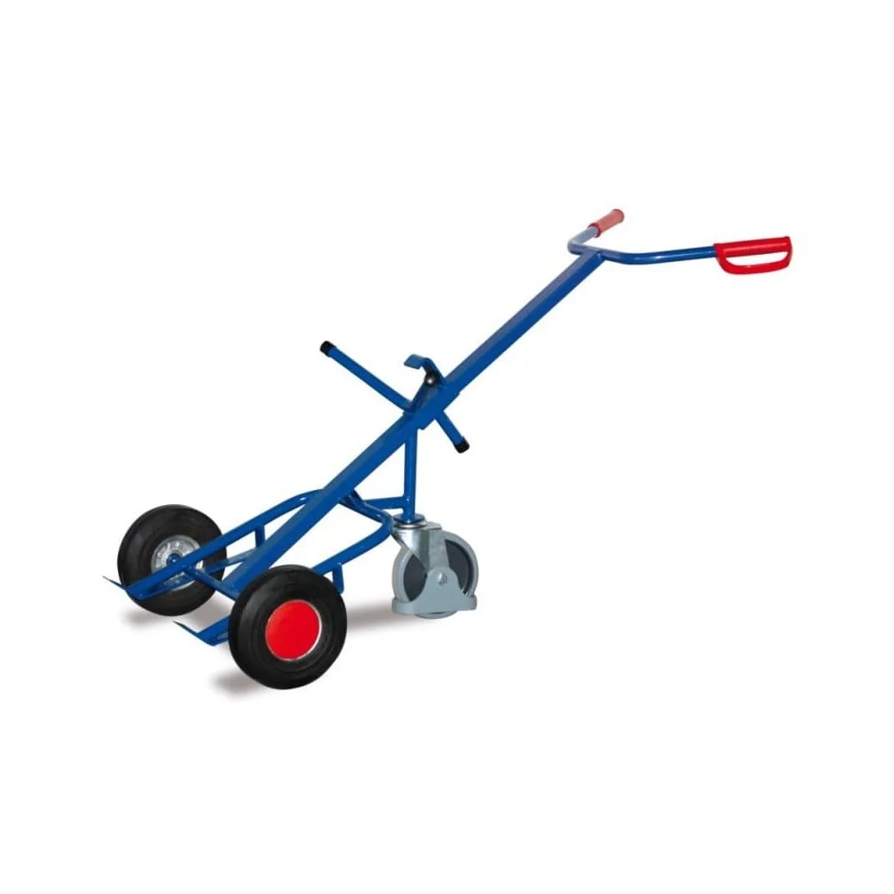 Fasskarre 200l, Fasswagen, 250kg, mit Stützrolle, Vollgummi