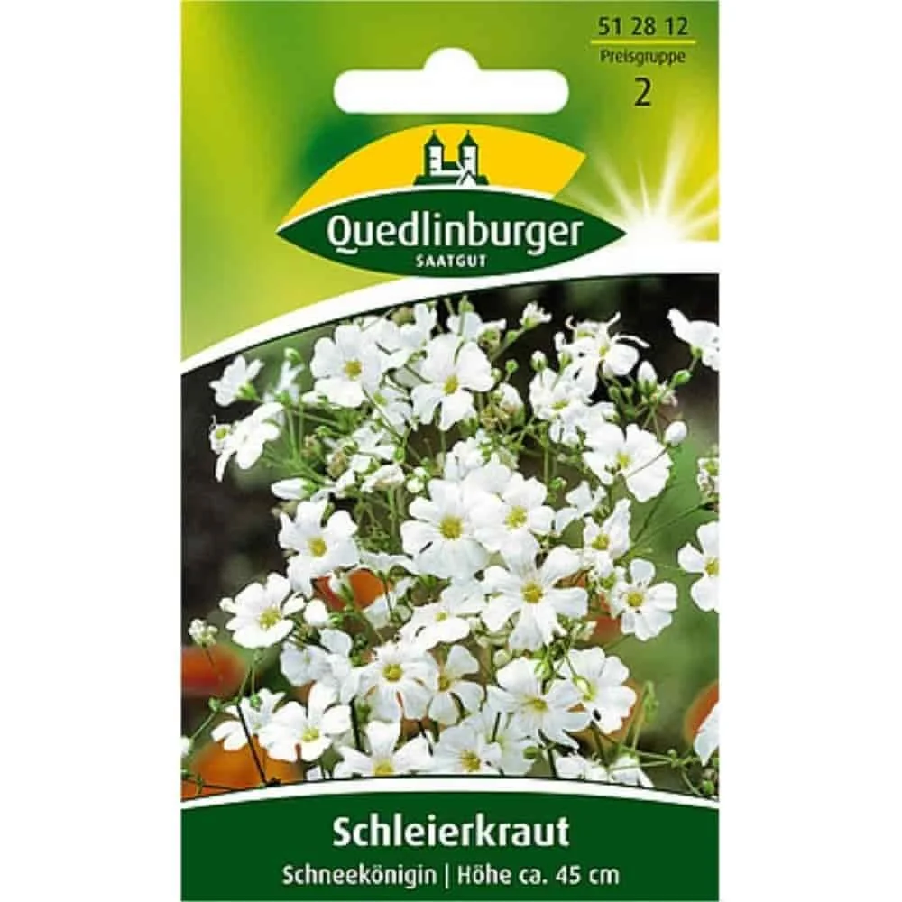 Schleierkraut Samen, Schneekönigin, weiß, für Steingarten