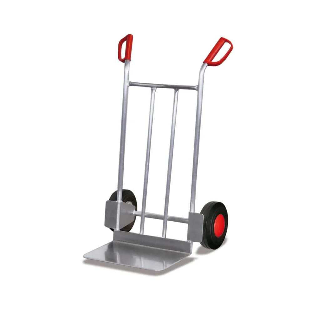 Sackkarre, Alu Sackkarre 200 kg, mit großer Schaufel, Vollgummibereifung