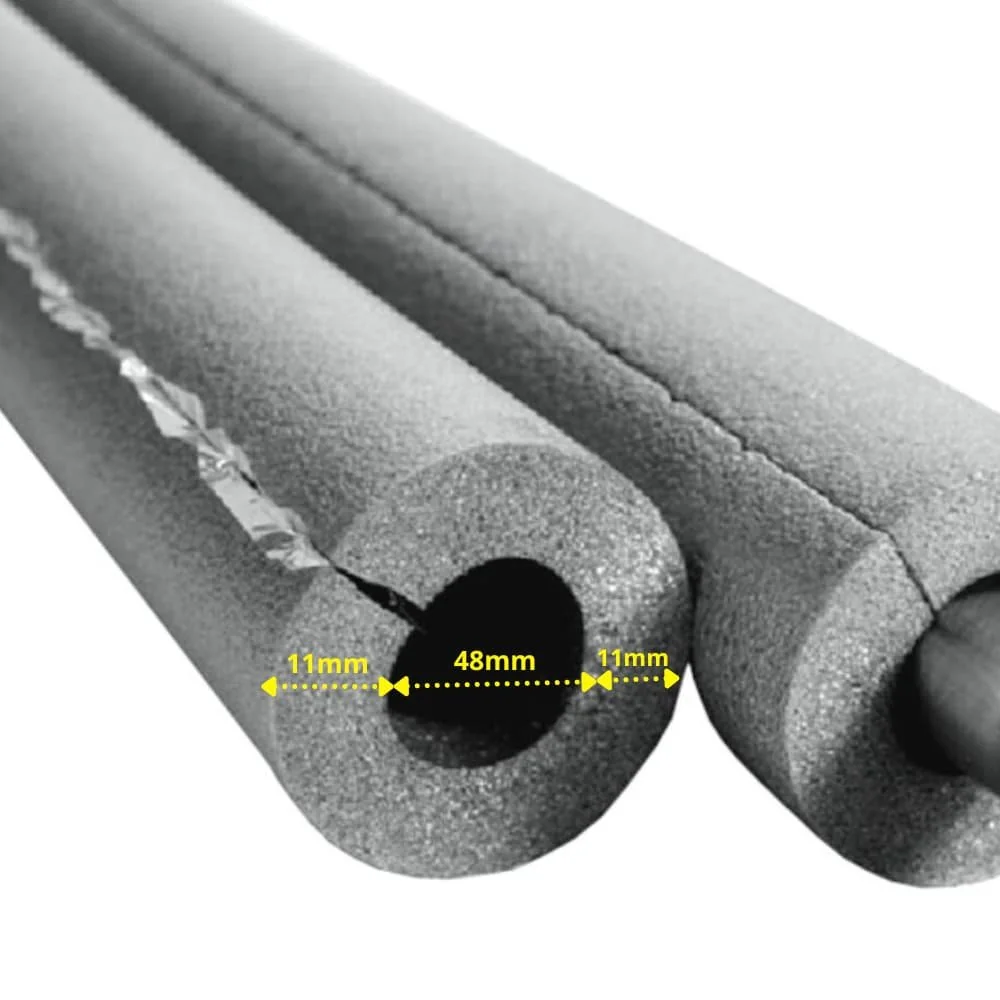 Rohrisolierung Kautschuk selbstklebend, 48mm, 10mm, 2m, flexibel Rohrisolierung