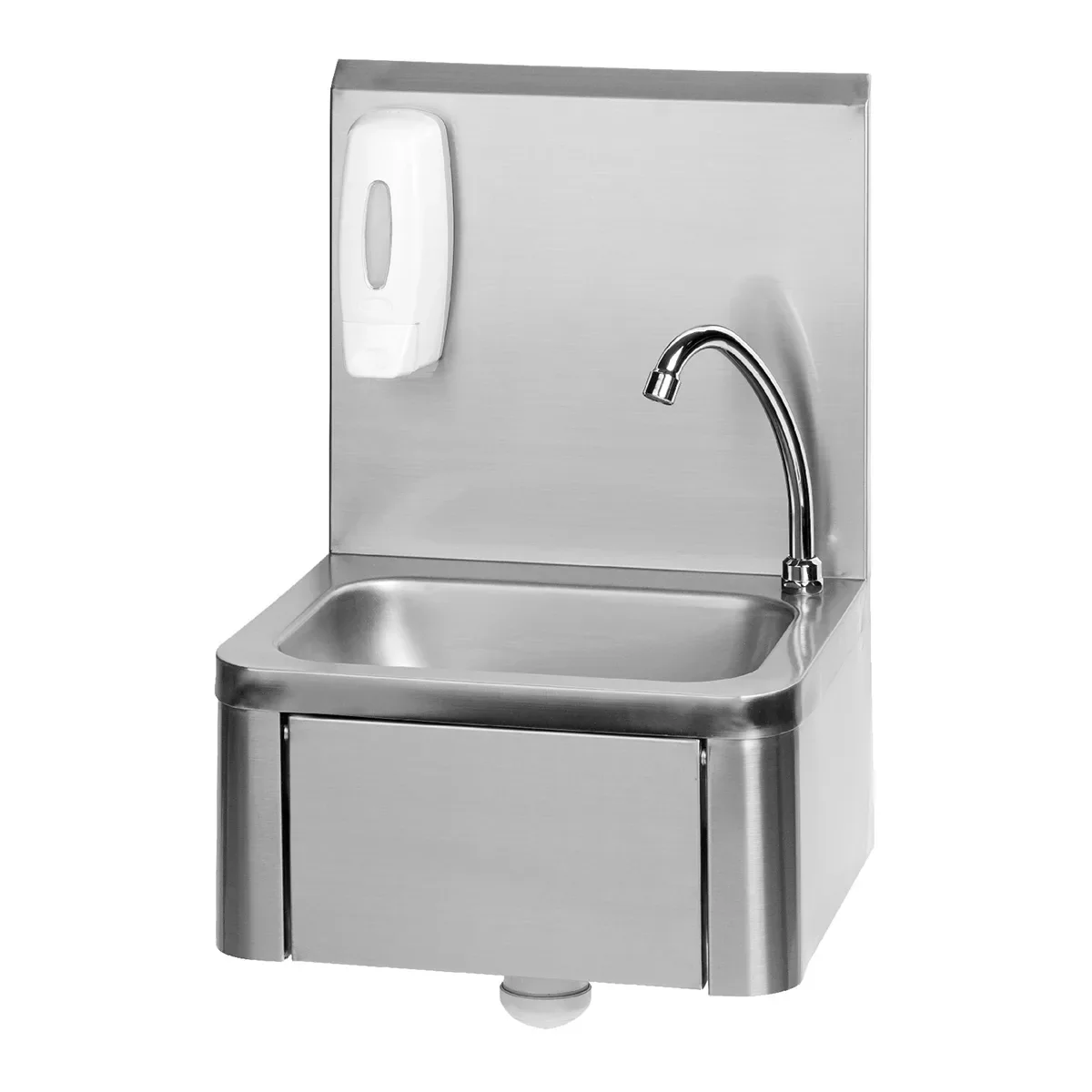 Ausgussbecken, Waschbecken - Edelstahl, Gastro, 400 x 340 x 595 mm