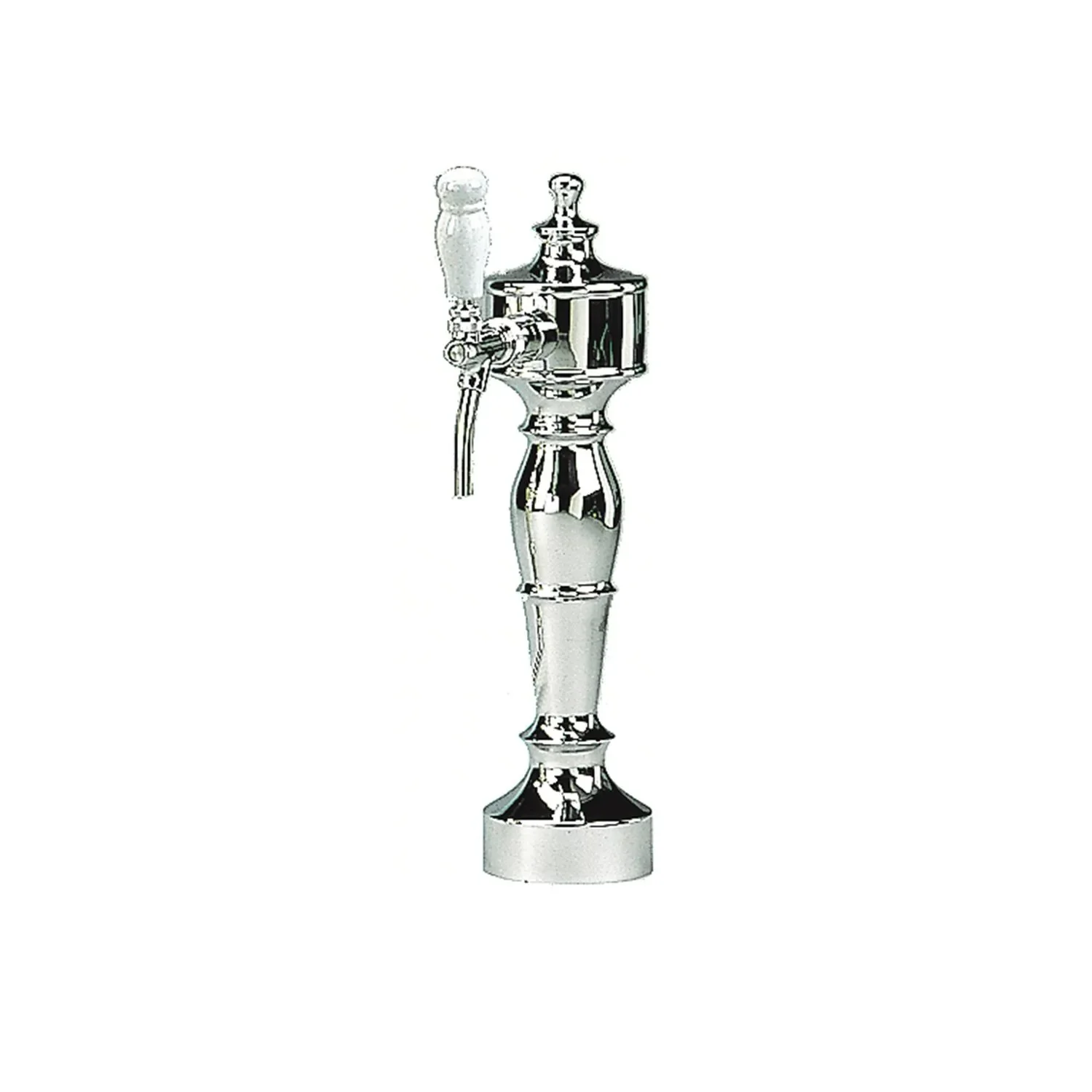 Schanksäule, Bierzapfsäule - Modell „flämische Form“, Chrom, 1-leitig