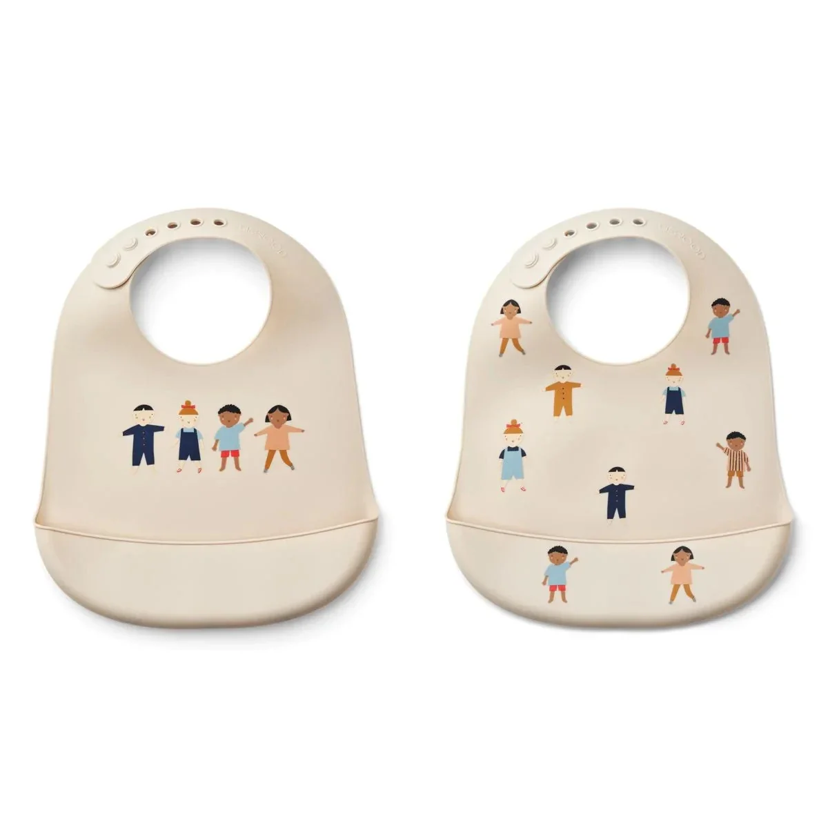 Liewood Silikon Lätzchen 2er pack - Tilda, Farbe: Kids Sandy