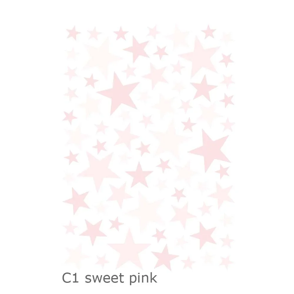Lilipinso Wandsticker Basics gemischte Sterne, Farbe: aqua remix