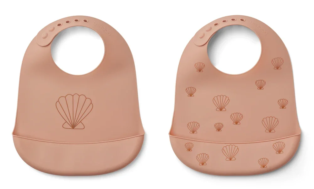 Liewood Silikon Lätzchen 2er pack - Tilda, Farbe: Seashell Pale tuscany