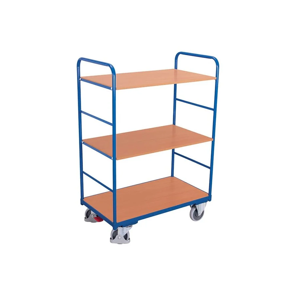 Etagenwagen hoch 3 Böden 250 Traglast Typ L + EasySTOP