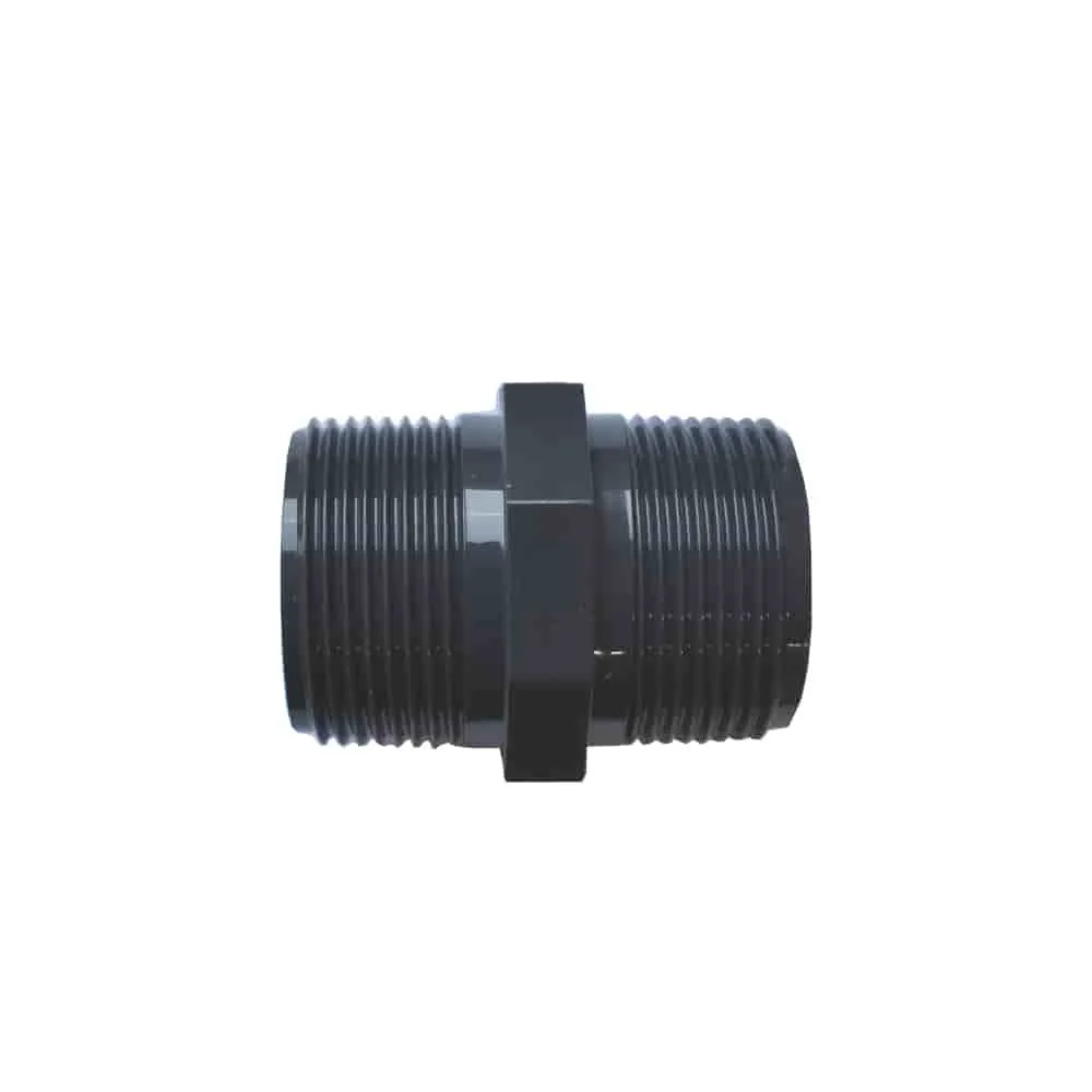 PVC Fitting, PVC Rohrverbinder, Doppelnippel 1 1/4", AG x AG, PVC-U