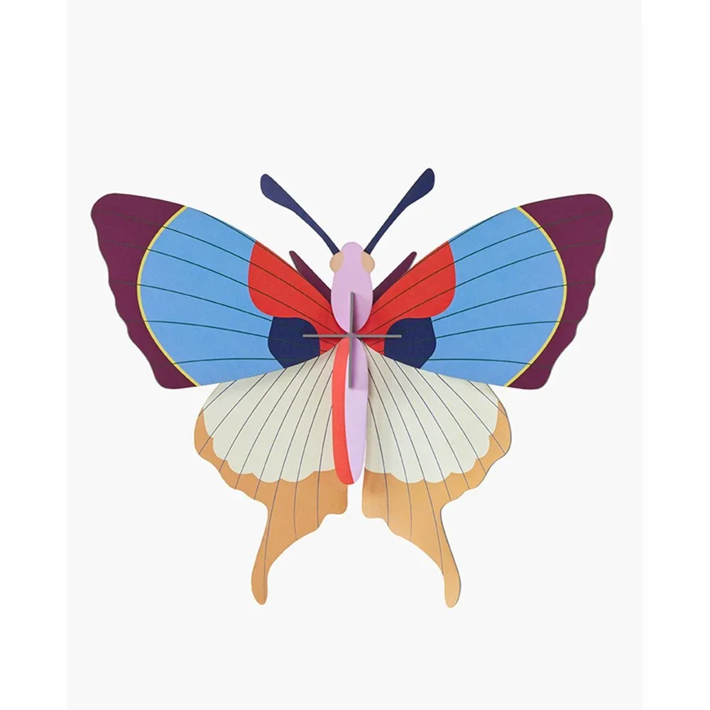 studio ROOF 3D Schmetterling blau Pappe