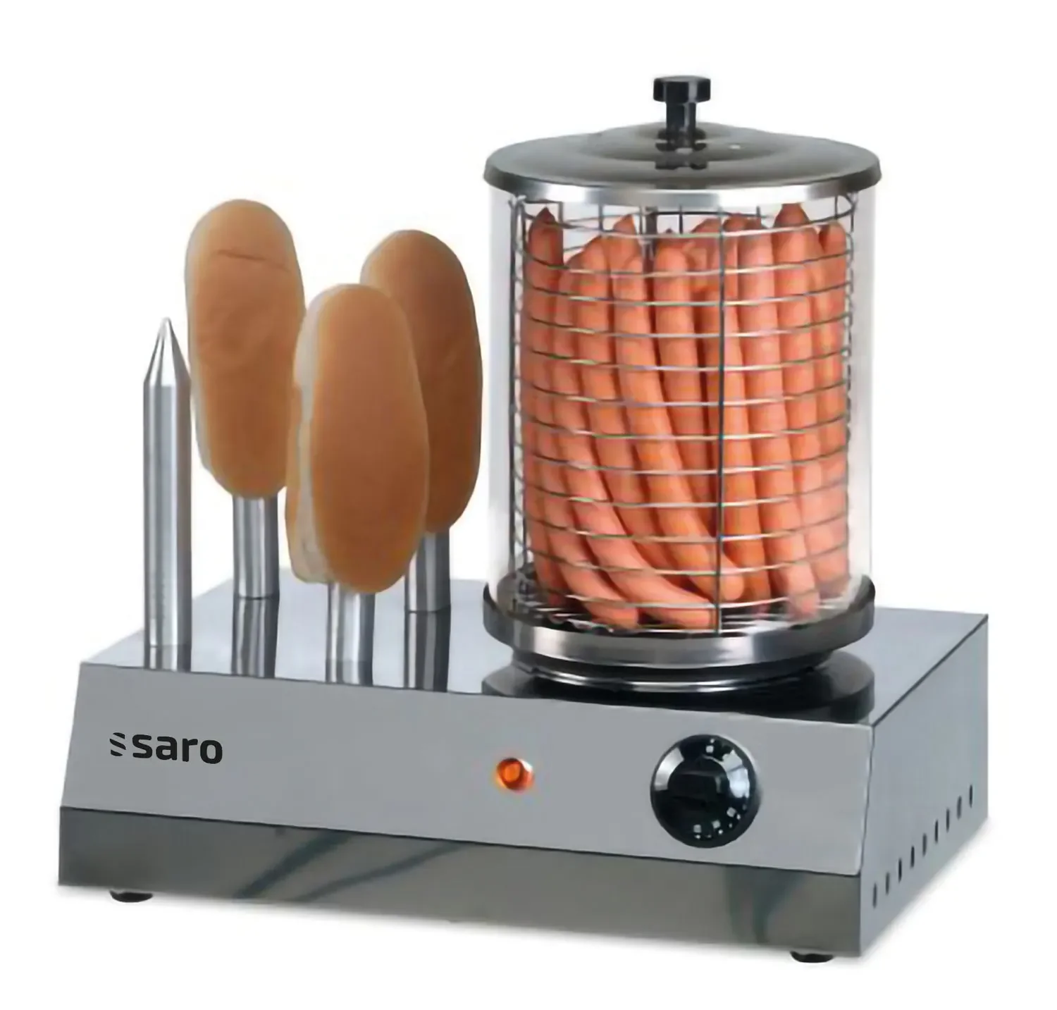 Hot Dog Maker, Bockwurstwärmer, Würstchenwärmer, Hot Dog Steamer - Modell CS-400, Multifunktionaler Edelstahl-Wärmer für perfekte Hot Dogs und mehr