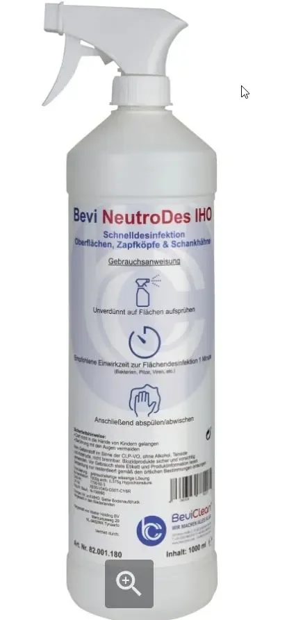 Bevi Desinfektionsmittel, Schnelldesinfektion - NeutroDes IHO, mit Sprühgerät 1L