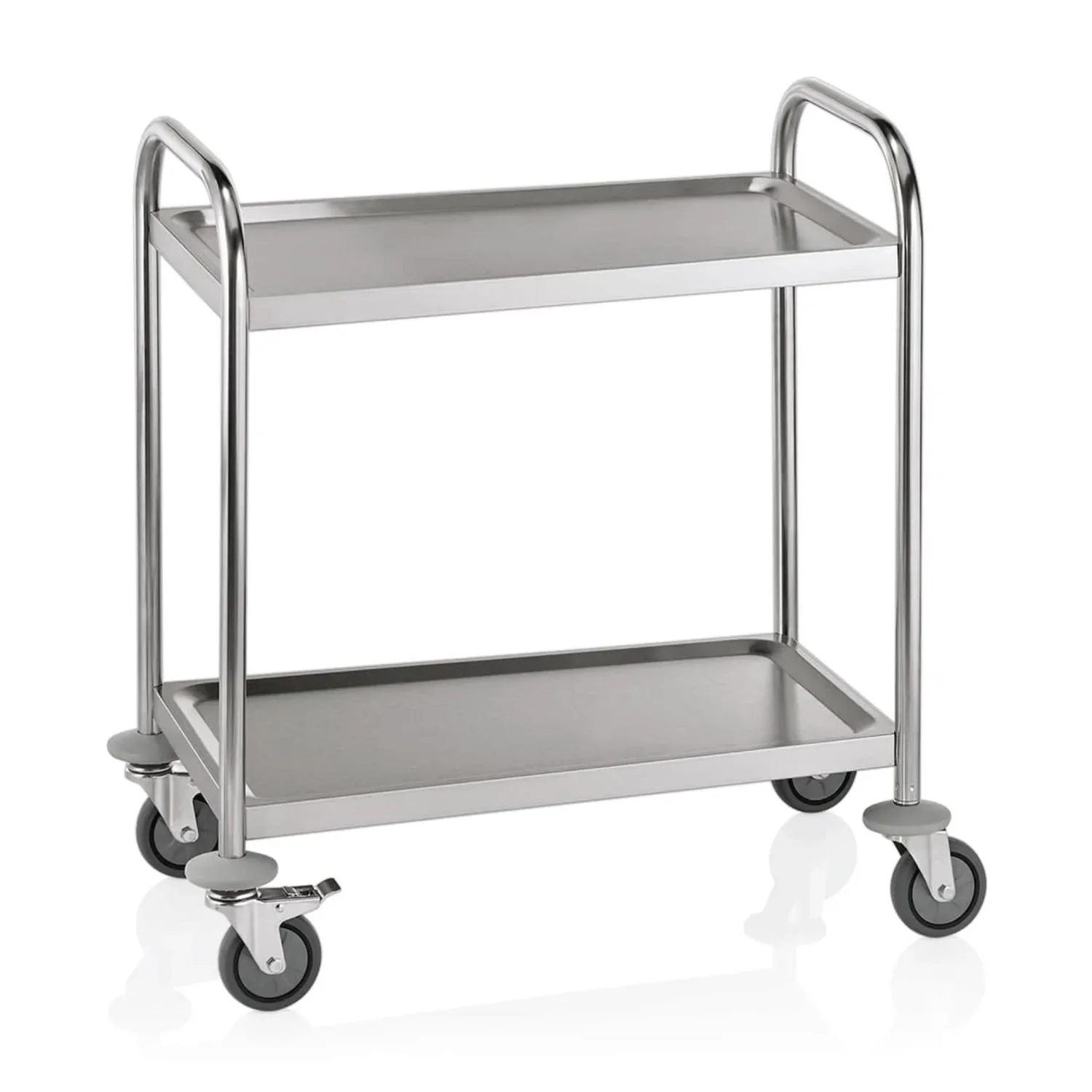 Servierwagen mit 2 Borden, 70,5x41x84 cm, Edelstahl